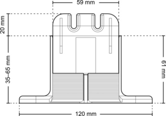 Dimensions rap m 35 65 front