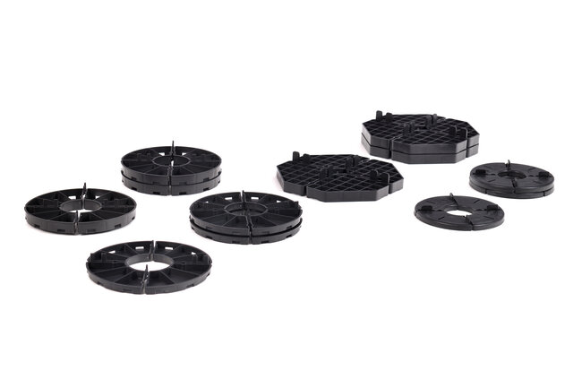 Serie von Terrassen Plattenlagern mit fester Höhe für Stelzlager Terrassen unter Platten